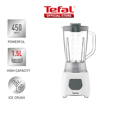 Tefal Blendeo Blender BL2B01, 450W,1.5L capacity, Crushes ice, Durable Zelkrom blades, Pulse function