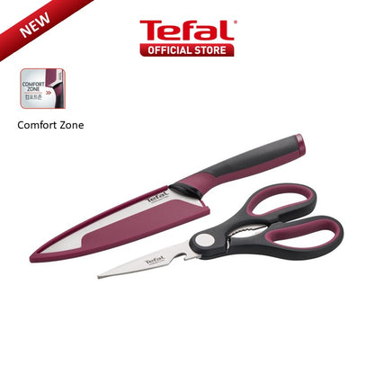 Tefal Comfort 2pcs Set Chef Knife 15cm + Scissors 21cm K250S2