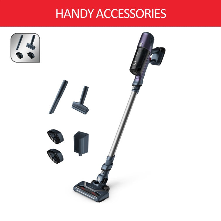 Tefal X-pert 6.60 Cordless Handstick Vacuum Cleaner TY6837  Lightweight, Automatic Floor/Surface Settings, Removable Battery, Easy Maintenance, 45-Minute Battery