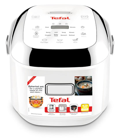 Tefal Rice Cooker Mini Pro Induction RK6041  12 Programmes, AI, 6-Layer, 24H Keep-Warm, 4 Cups