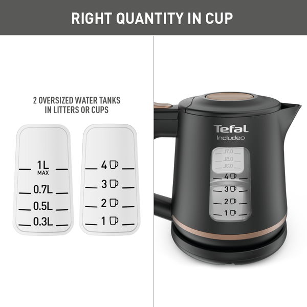 Tefal Includeo Electric Kettle (2000W - 2400W)1.0L KI5338