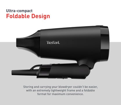 Tefal Express Style Hair Dryer Dual Voltage HV1841 – 110V, 220V, 1900W, Ultra Light, Moving Air Nozzle, 2 Speeds