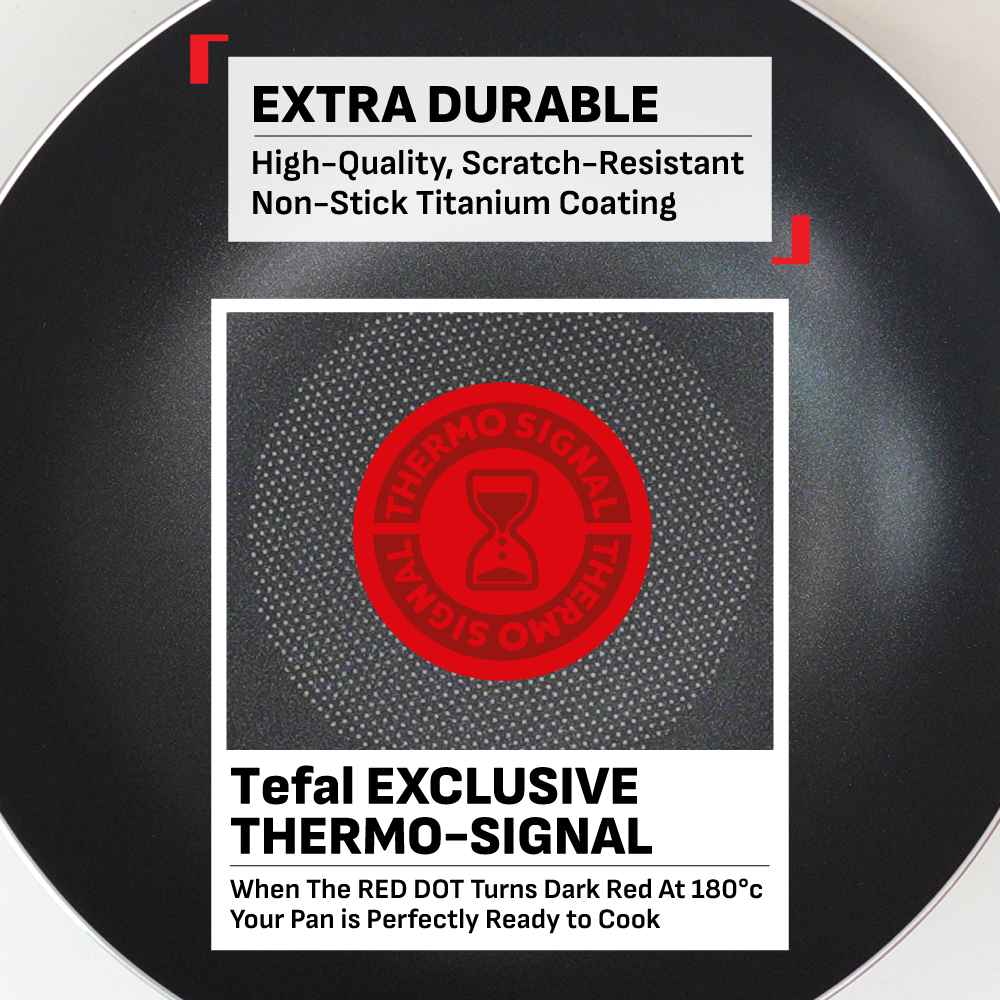 Tefal Light & Clean 3pcs Set (FP26cm+WP32cm w/lid) B224S3