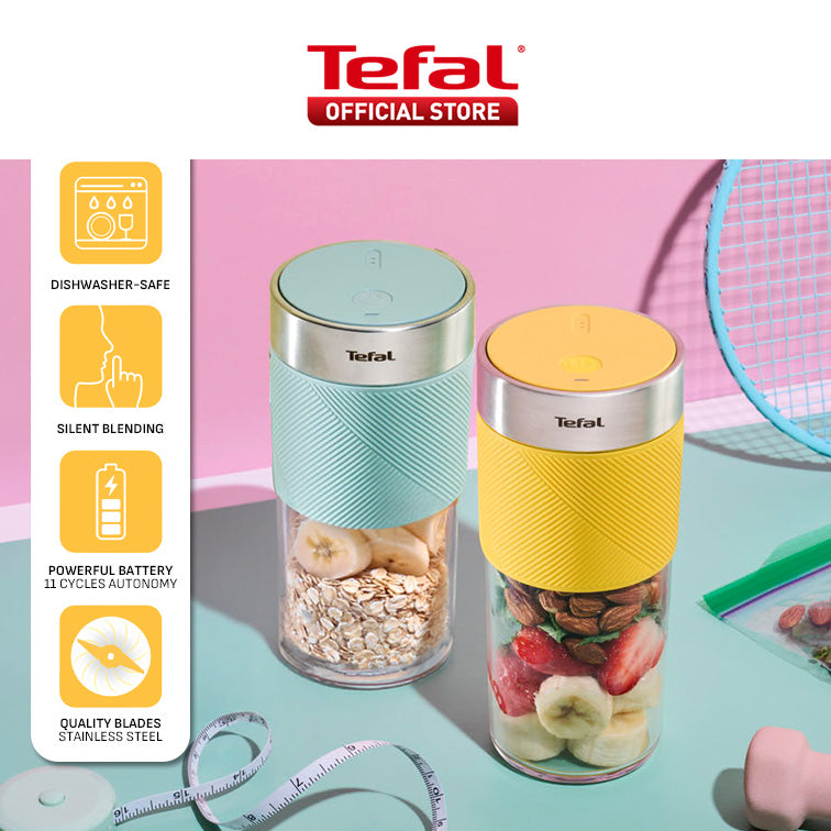 Tefal LightMix on the Go Personal Blender BL1C0230 - BPA-free 300ml Tritan Jar, 50W, Portable, Safety Lock, Dishwasher