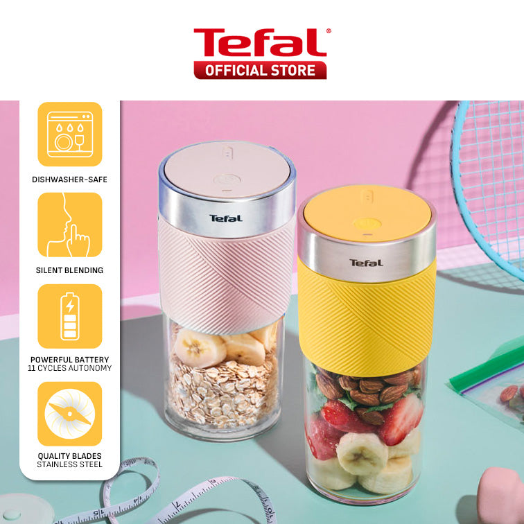 Tefal LightMix on the Go Personal Blender BL1C0230 - BPA-free 300ml Tritan Jar, 50W, Portable, Safety Lock, Dishwasher
