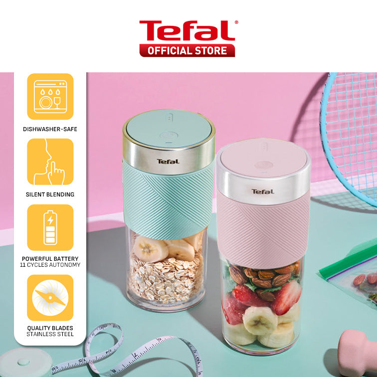 Tefal LightMix on the Go Personal Blender BL1C0230 - BPA-free 300ml Tritan Jar, 50W, Portable, Safety Lock, Dishwasher