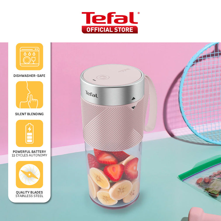 Tefal LightMix on the Go Personal Blender BL1C0230 - BPA-free 300ml Tritan Jar, 50W, Portable, Safety Lock, Dishwasher