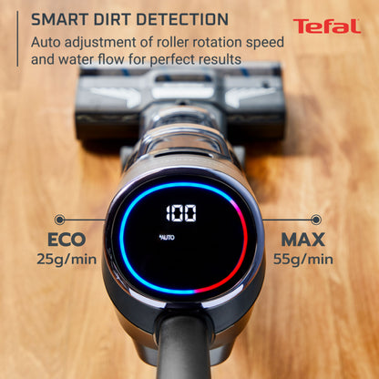 Tefal X-Clean 4 Wet & Dry Handstick Vacuum GF5035 - 2-in-1 Vacuum & Wash, Edge Cleaning, Self-Cleaning, Smart Dirt Detection, LED Display