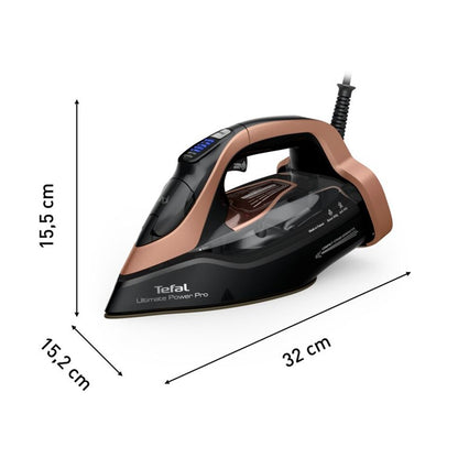 Tefal Ultimate Power Pro Steam Iron FV9E51 – 2990W, Durillium Airglide, AutoClean soleplate, Anti-drip, Made in France