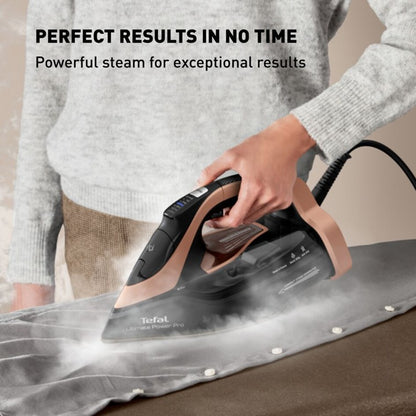 Tefal Ultimate Power Pro Steam Iron FV9E51 – 2990W, Durillium Airglide, AutoClean soleplate, Anti-drip, Made in France