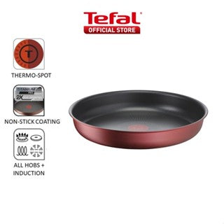 Tefal Ingenio Daily Chef Induction Frypan, Wok Pan, Cookware Set Red 26cm/28cm/3pcs