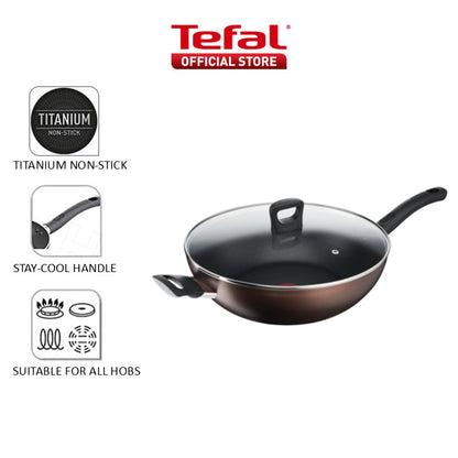 Tefal Day by Day Frypan, Deep Frypan, Saucepan, Stewpot, Wok Pan 18cm/22cm/24cm/26cm/28cm/32cm