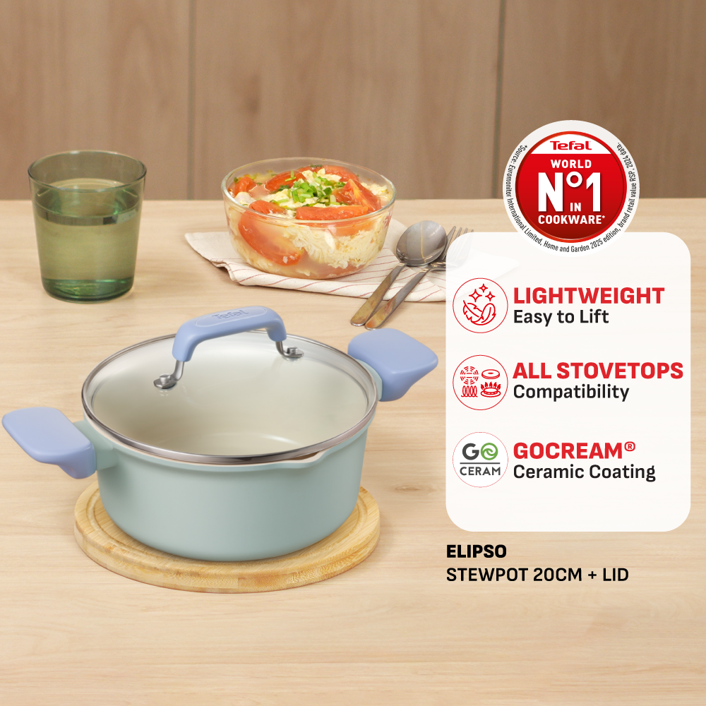 Tefal Elipso Saucepan 18cm w/Lid G62023  / Stew Pot 20cm w/Lid G62044