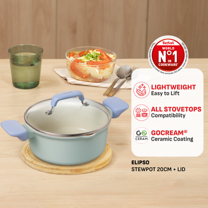 Tefal Elipso Saucepan 18cm w/Lid G62023  / Stew Pot 20cm w/Lid G62044