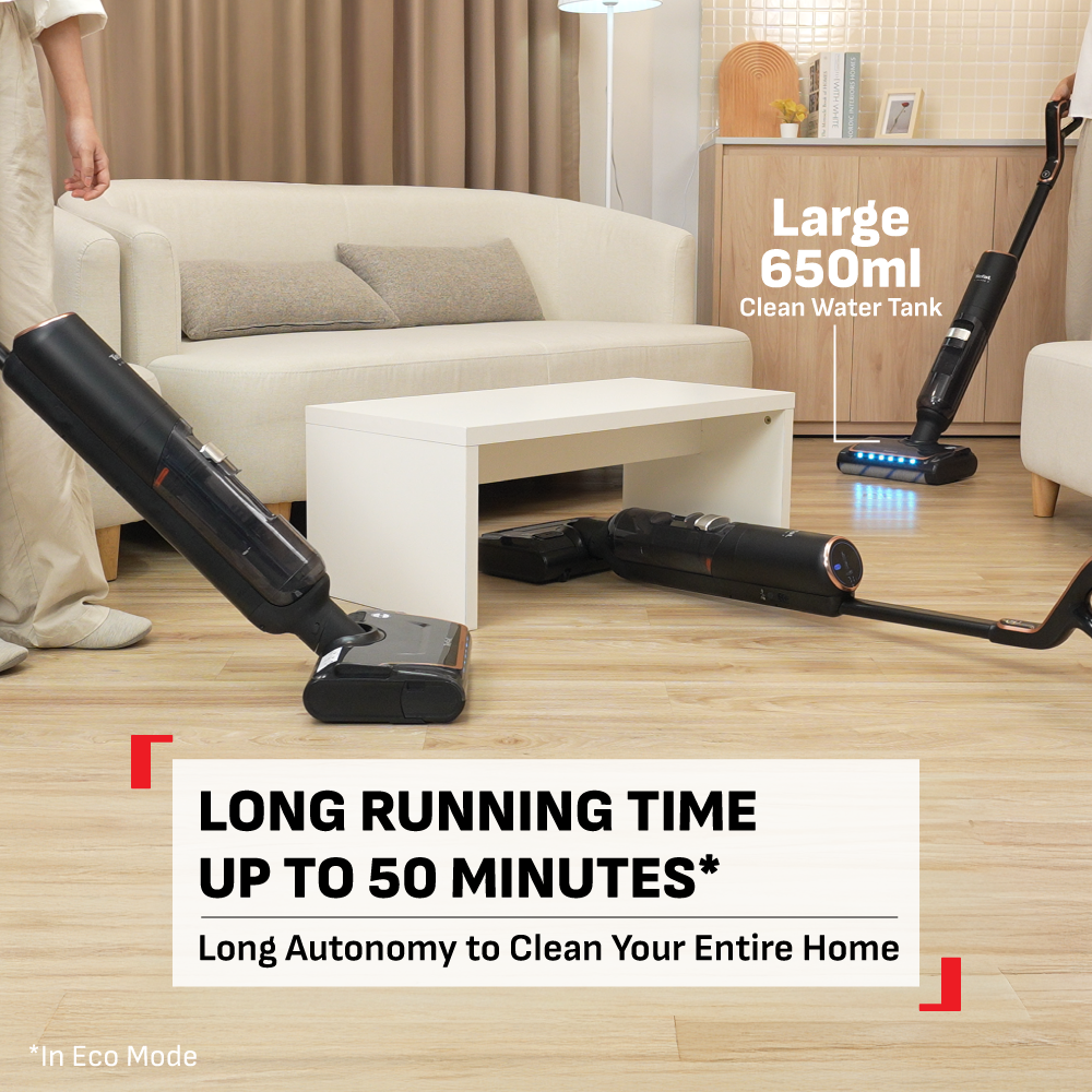 Tefal X-Clean 7 Wet & Dry Handstick GF5736 ƒ?? 2-in-1 Vacuum & Wash, 180 Lay-Flat, Self-Clean + Hot Air Dry, Powerful 250W