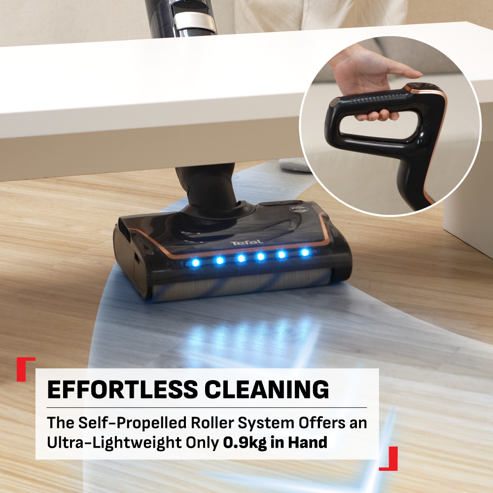 Tefal X-Clean 7 Wet & Dry Handstick GF5736 ƒ?? 2-in-1 Vacuum & Wash, 180 Lay-Flat, Self-Clean + Hot Air Dry, Powerful 250W