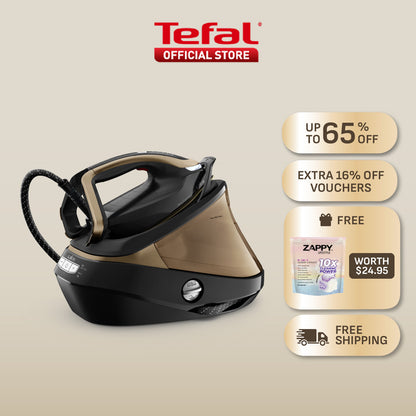 Tefal Pro Express Vision Steam Generator with Ironing Board GV9820 - 2800W, Up to 9 bar pressure, 750g/min steam boost, Smart LED vision, Auto Smart Steam, Made in France