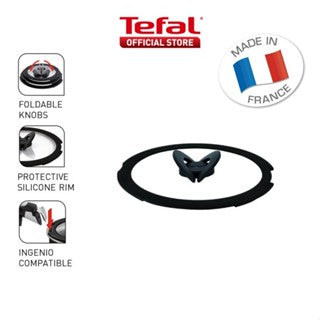 Tefal Ingenio Glass Lid, Hermetic Lid, Multi-diameter Lid 16cm/18cm/20cm/26cm/28cm