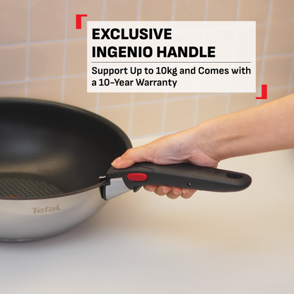 Tefal Ingenio Stainless Steel Sets- Edition (3pc) L897S3/Effective (6pc) L89796/White Gold Edition (8pc) L895S8