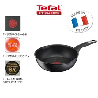 Tefal Unlimited Range Black IH Saute-pan, Pancake Pan,  Multi-Pan, Chinese Wok, Wokpan, Frypan, Shallow Pan 18cm - 36cm