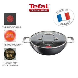 Tefal Unlimited Range Black IH Saute-pan, Pancake Pan,  Multi-Pan, Chinese Wok, Wokpan, Frypan, Shallow Pan 18cm - 36cm