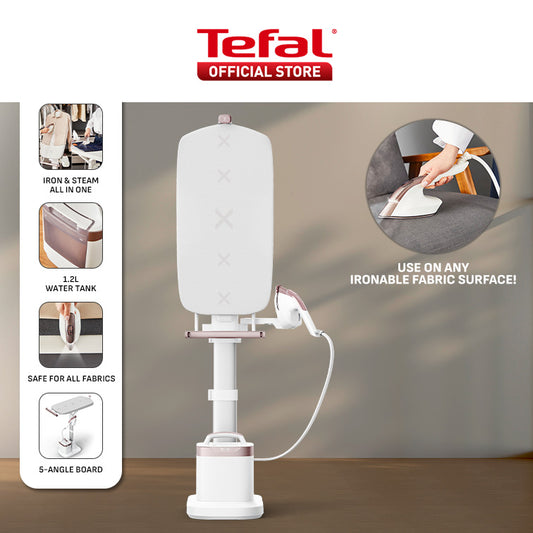 (NEW) Tefal IXEO Vision All-in-One Steaming Ironing Solution Garment Steamer QT1811 - 5 Angle Tilt Board, No Burns