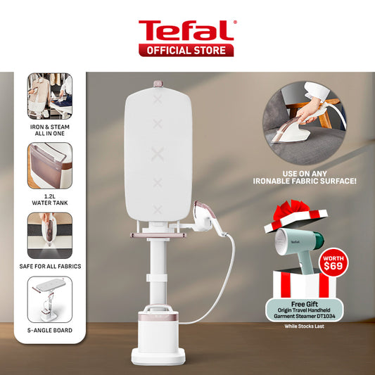 (NEW) Tefal IXEO Vision All-in-One Steaming Ironing Solution Garment Steamer QT1811 - 5 Angle Tilt Board, No Burns