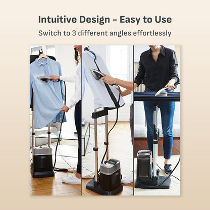 (New) Tefal IXEO Power Garment Steamer QT2028 – 3 Angle Tilt Board, 1.2L Water Tank, Powerful Steam Boost 350g/min