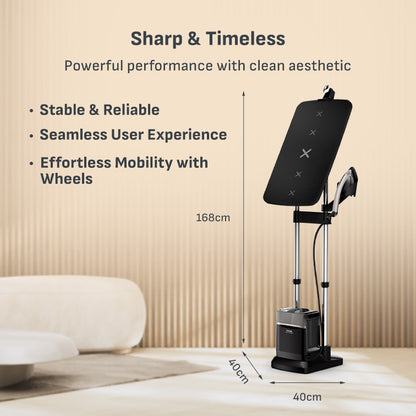 (New) Tefal IXEO Power Garment Steamer QT2028 – 3 Angle Tilt Board, 1.2L Water Tank, Powerful Steam Boost 350g/min