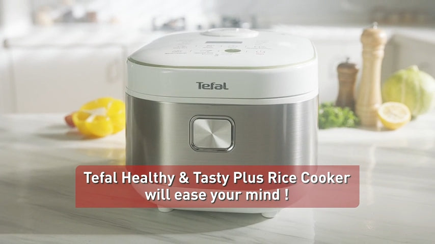 Tefal Healthy & Tasty Plus Induction Fuzzy Logic Rice Cooker 1.5L RK8621- Low Gi, 12 Programs, Removeable Inner Lid, 8 Cups