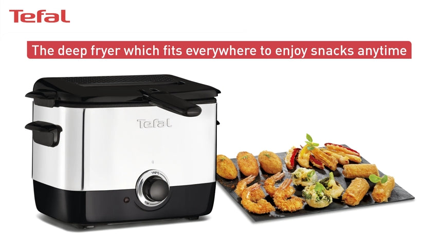 Tefal Adjustable Thermostat Mini Fryer 1000W 600g Food Capacity FF2200