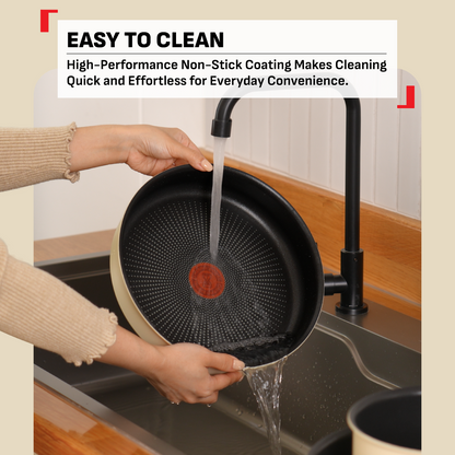 Tefal Ingenio So Delicious Cookware Set - 4pc/5pc, Saucepan w/lid, Frypan 24cm, Wokpan 26cm, Handle