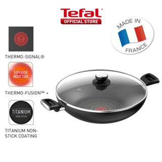 Tefal Unlimited Range Black IH Saute-pan, Pancake Pan,  Multi-Pan, Chinese Wok, Wokpan, Frypan, Shallow Pan 18cm - 36cm