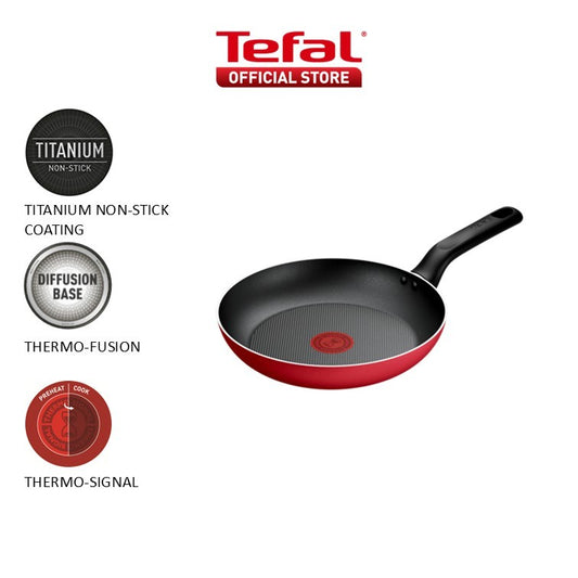 Tefal Red Frying Pan/ Deep Frying Pan 24cm/28cm/ Wokpan with Glass Lid 28cm/32cm
