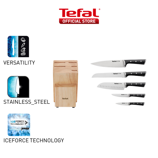 Tefal Ice Force 5pcs Knife Block Set K232S5