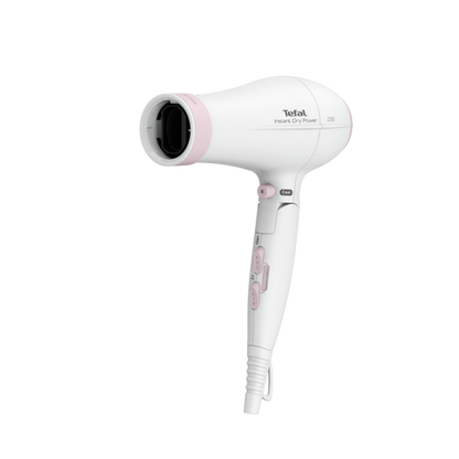 Tefal Instant Dry Foldable Hair Dryer with Concentrator, 6 Positions Custom Settings, Cool Air Shot, Removable Rear Grid,  1.8m Cord, 2200W HV6092