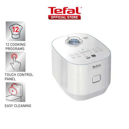 Tefal Xpress Fuzzy Logic Rice Cooker 1.5L RK5221  12 Programmes, Non-Stick, Removable Inner Lid, 2x Faster, 8 Cups