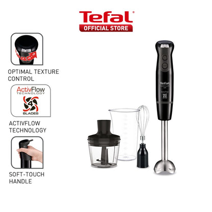 Tefal Hand Blender Optitouch HB8338, 600W, Ergonomic handle, Anti-splash guard, ActiveFlow technology, Optimal texture control