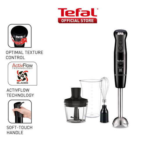 Tefal Hand Blender Optitouch HB8338, 600W, Ergonomic handle, Anti-splash guard, ActiveFlow technology, Optimal texture control