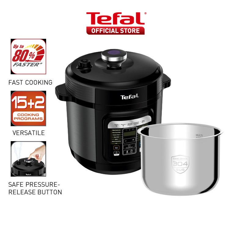 [Bundle] Tefal CY601 Home Chef Smart Electric Pressure Cooker 6L + XA622D Stainless Steel Pot