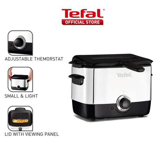 Tefal Adjustable Thermostat Mini Fryer 1000W 600g Food Capacity FF2200