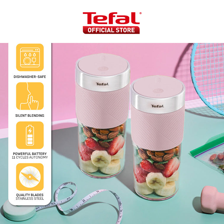Tefal LightMix on the Go Personal Blender BL1C0230 - BPA-free 300ml Tritan Jar, 50W, Portable, Safety Lock, Dishwasher
