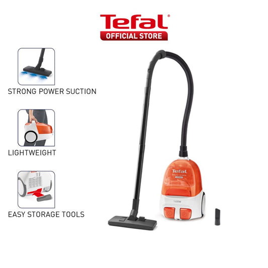 Tefal Micro Space Cyclonic Bagless Vacuum Cleaner TW3233  Power Efficient, Easy-to-Clean, 1600W, 1L Dust Bag