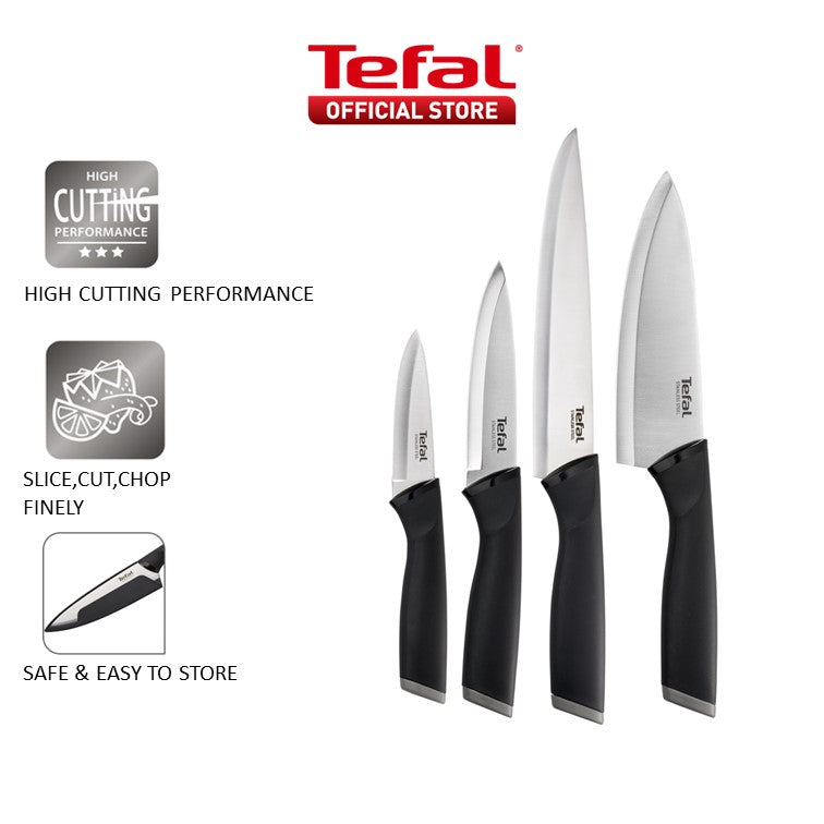 Tefal Comfort 4pcs Set (Paring 9cm + Utility 12cm + Chef 15cm + Slicing 20cm) K221S4