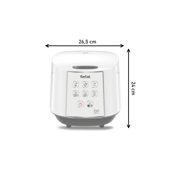 Tefal Easy Fuzzy Logic Rice Cooker 1.8L RK7321  8 Programmes, AI, 4-Layer, Spherical Pot, 10 Cups