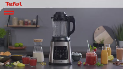 Tefal Perfectmix Cook Heating High Speed Blender with Steam Basket ,1.75L 1400W Heating Thermo resistant glass jar 25K RPM, 10 automatic programs (6 hot + 4 Cold), BL83SD
