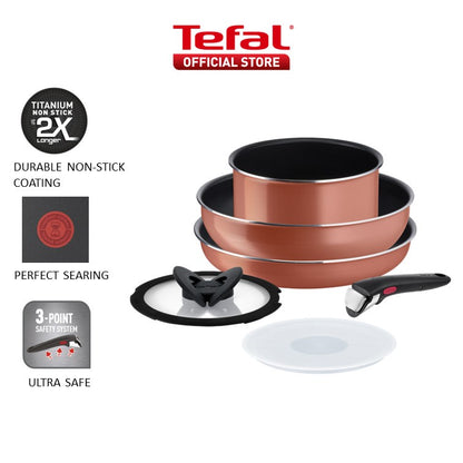 Tefal Ingenio XL Force Red Austral 3pc Set ( 26cm Frypan + 22cm Frypan + Ingenio Handle ) L16793