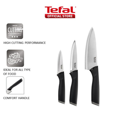 Tefal Fresh Kitchen 3pcs Set (Chef Knife 20cm + Santoku 12cm + Utility 12cm) K221S3