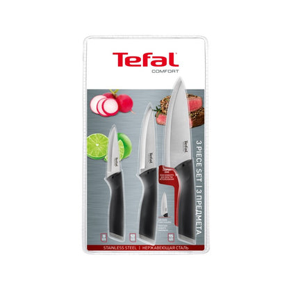 Tefal Fresh Kitchen 3pcs Set (Chef Knife 20cm + Santoku 12cm + Utility 12cm) K221S3