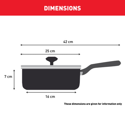 Tefal One Pick Pot Pan 22cm Wok Pan w/glass lid G16725/G16625/G16525